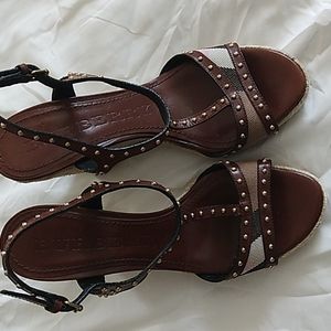 Burberry wedge sandal brown size 37